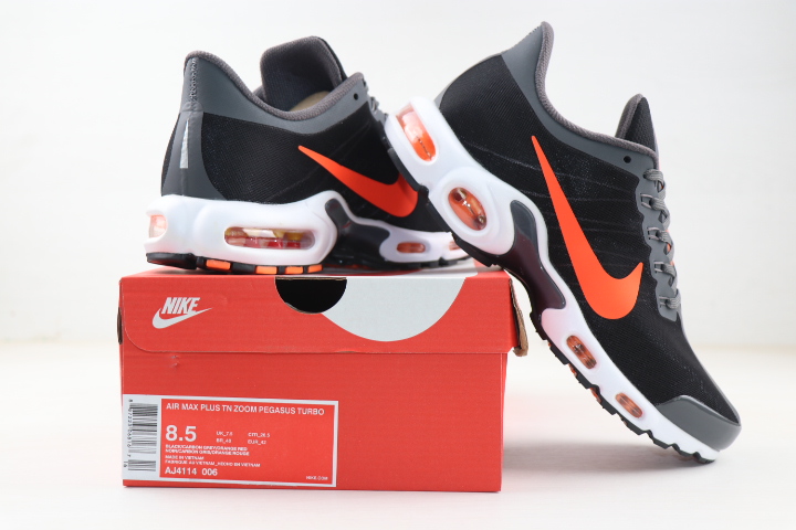 2021 Nike Air Max Plus Mesh Black Orange White Running Shoes